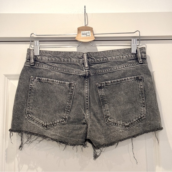 BNWT All Saints Y2K Lea High Waist Frayed Hem Distressed Denim Shorts, US 28, - Picture 3 of 13